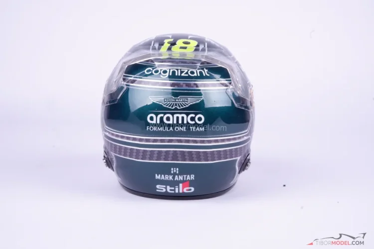 Lance Stroll 2024 Aston Martin mini přilba, 1:2 Stilo Lance Stroll 2024 Aston Martin mini přilba, 1:2 Stilo