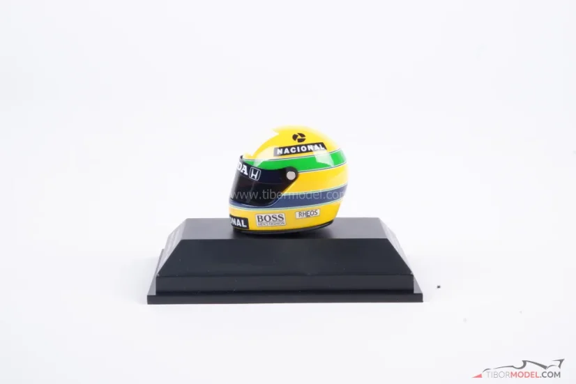 Ayrton Senna 1990 McLaren mini helmet, world champion, 1:8 Minichamps