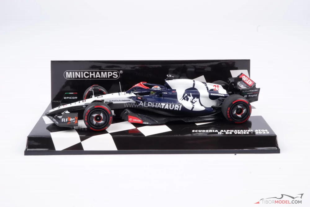 Alpha Tauri AT04 21 Nyck De Vries F1 2023 Spark SY289 - Miniatures