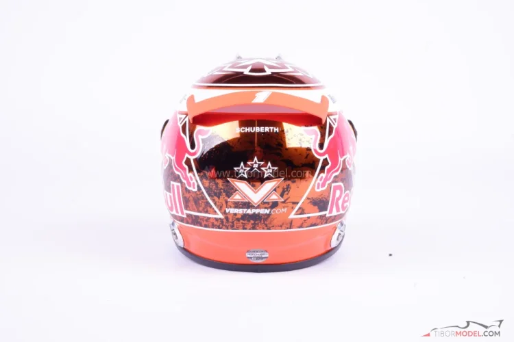 Max Verstappen 2024 narancssárga mini sisak , Red Bull, 1:2 Schuberth