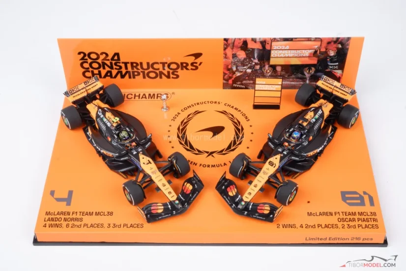 McLaren MCL38 - Lando Norris, Oscar Piastri (2024), Pohár konštruktérov, 1:43 Minichamps