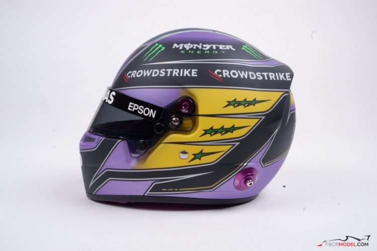 Lewis Hamilton 2021 Mercedes helmet, Brazilian GP, 1:2 Bell