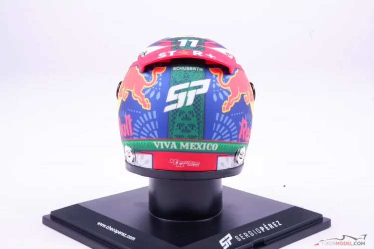 Helmet Sergio Perez, Red Bull 2022 Mexico, 1:4 | Tibormodel.com