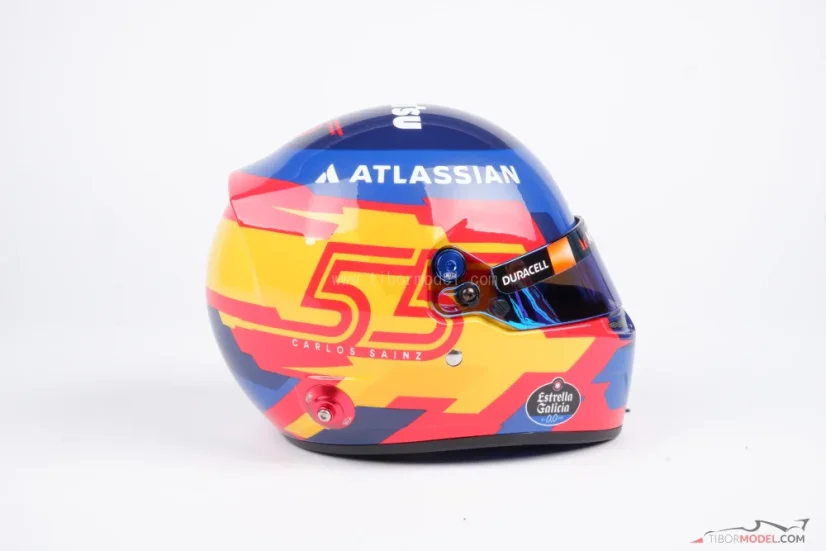 Carlos Sainz 2025 Williams mini helmet, 1:2 Bell