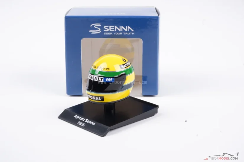 Ayrton Senna 1985 Lotus mini helmet, 1:10 Minichamps