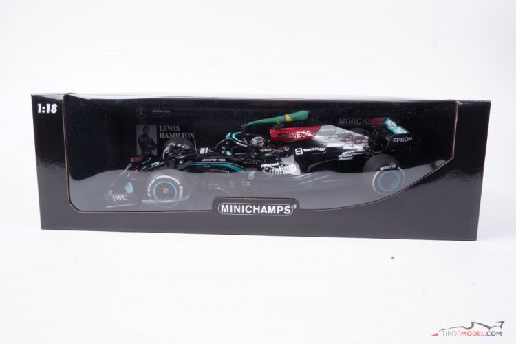 Mercedes W12 - L. Hamilton (2021), 1. miesto VC Brazílie, 1:18 Minichamps