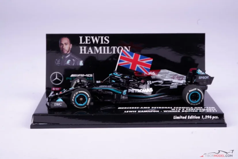 Mercedes W12 - L. Hamilton (2021), 1. hely Brit Nagydíj, 1:43 Minichamps