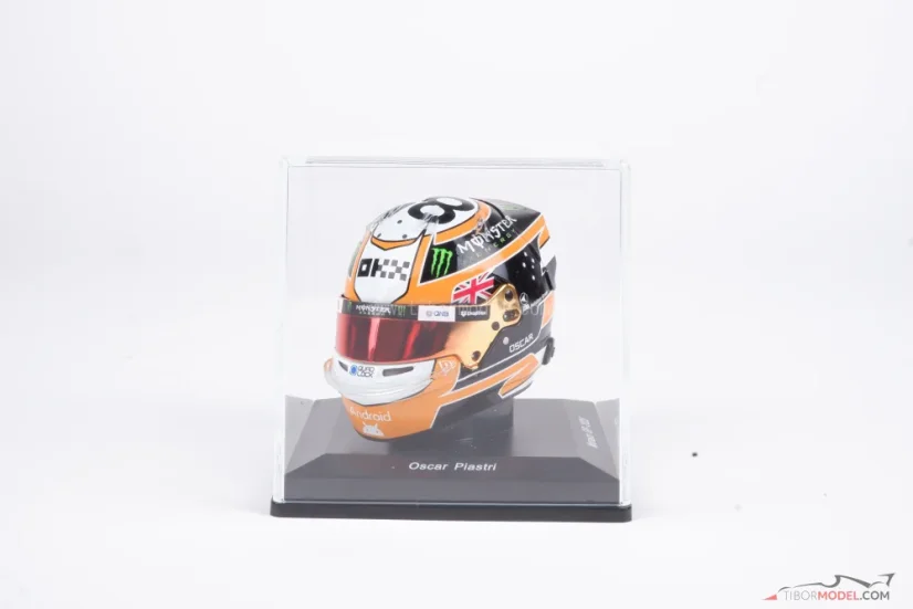 Oscar Piastri 2025 Monaco GP mini helmet, McLaren, 1:5 Spark