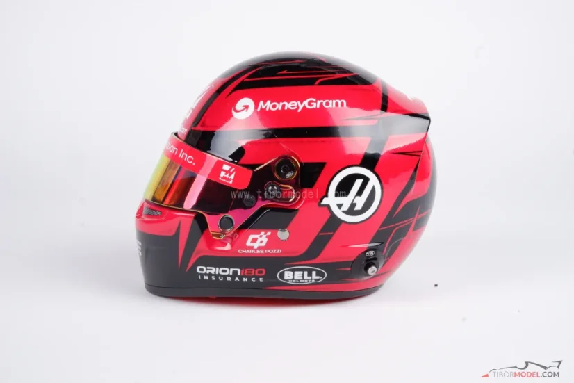 Esteban Ocon 2025 Haas mini helmet, 1:2 Bell