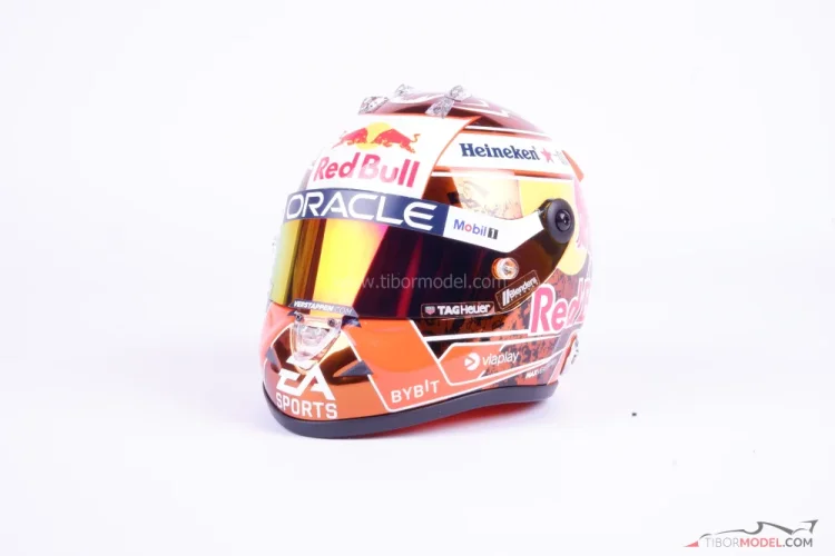 Max Verstappen 2024 narancssárga mini sisak , Red Bull, 1:2 Schuberth