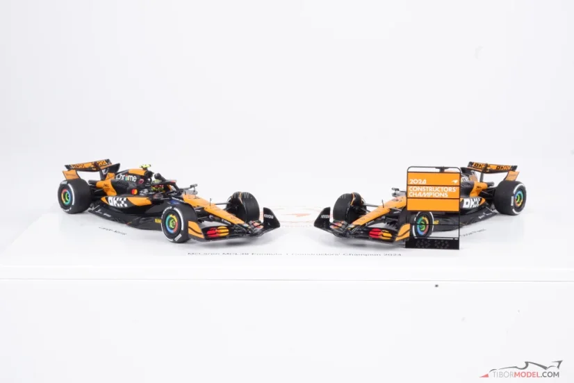 McLaren MCL38 - Lando Norris, Oscar Piastri (2024), Pohár Konstrukérů + champion board ve speciálním balení, 1:43 Spark