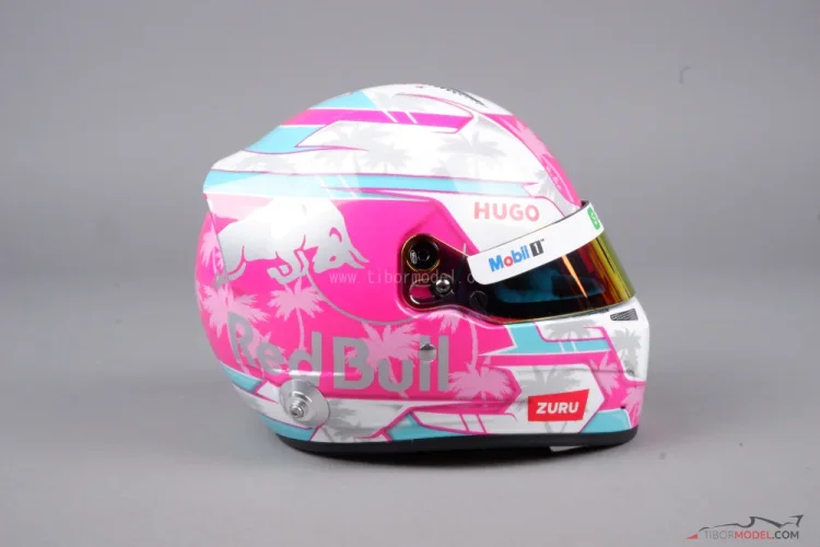 Liam Lawson 2025 VC Miami mini prilba, Racing Bulls, 1:2 Bell