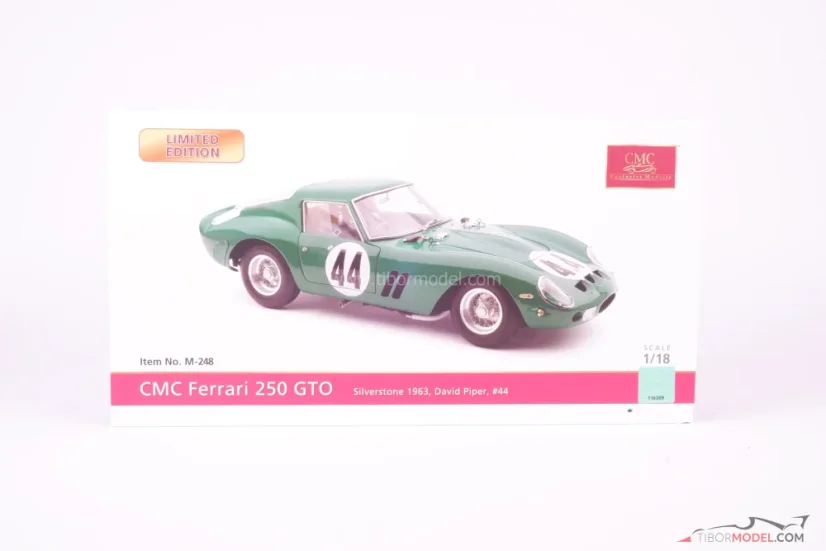 Ferrari 250 GTO - David Piper (1963) Silverstone, 1:18 CMC