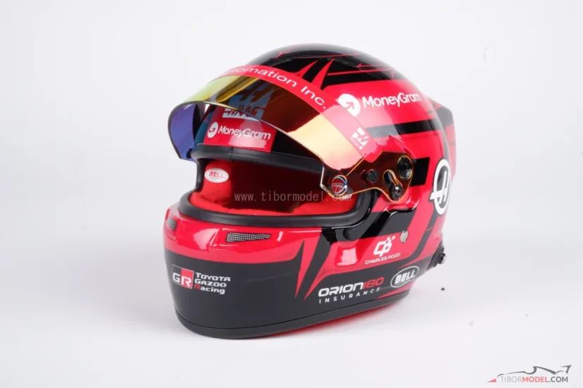 Esteban Ocon 2025 Haas mini helmet, 1:2 Bell