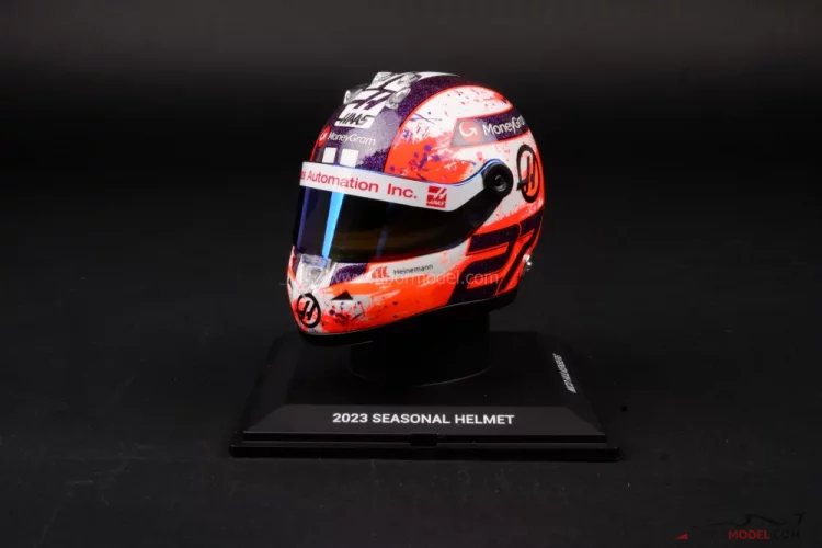 Nico Hülkenberg 2023 Haas mini helmet, 1:4 Schuberth