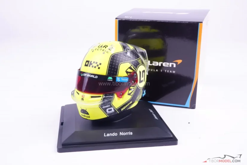 Lando Norris 2023, McLaren helmet, 1:5 Spark