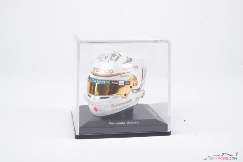 Fernando Alonso 2025 Kínai Nagydíj mini sisak, Aston Martin, 1:5 Spark