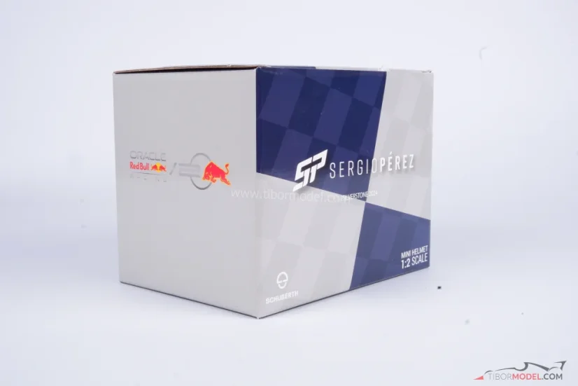 Sergio Perez 2024 Red Bull přilba, VC Velké Británie, 1:2 Schuberth