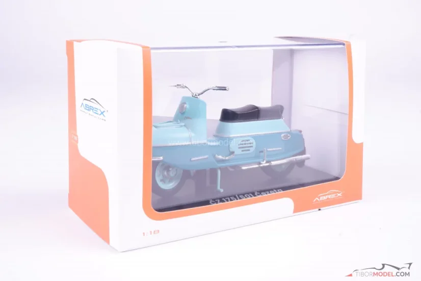 ČZ 175/501 Čezeta, tyrkysová, 1:18 Abrex