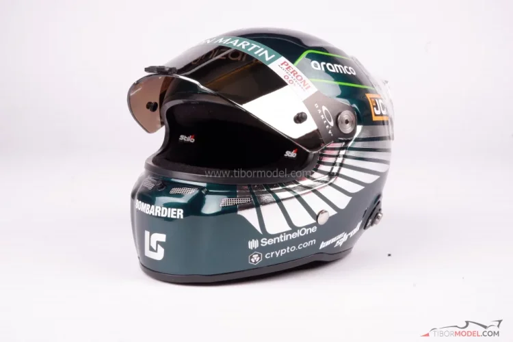 Lance Stroll 2023 Aston Martin přilba, 1:2 Stilo