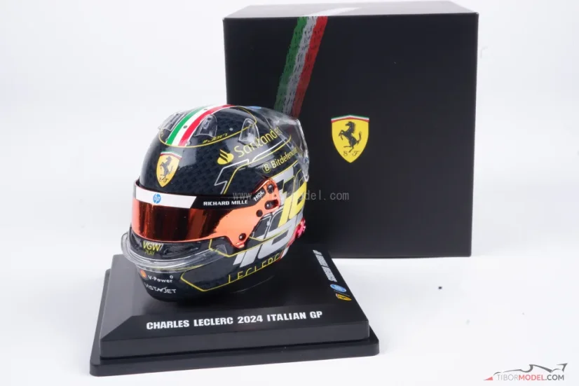 Charles Leclerc 2024 VC Itálie mini přilba, Ferrari, 1:5 Looksmart
