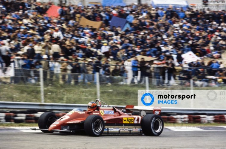 Ferrari 126C2 - Gilles Villeneuve (1982), 2. miesto San Marino, s figúrkou pilota, 1:12 GP Replicas
