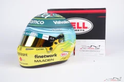 Fernando Alonso 2025 VC Saudské Arábie mini přilba, Aston Martin, 1:2 Bell