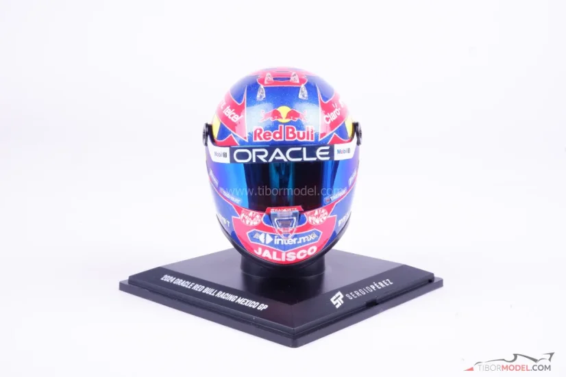 Sergio Perez 2024 Mexican GP Red Bull mini helmet, 1:4 Schuberth