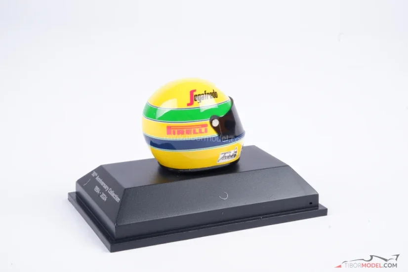 Ayrton Senna 1984 Toleman přilba, debut v F1, 1:8 Minichamps