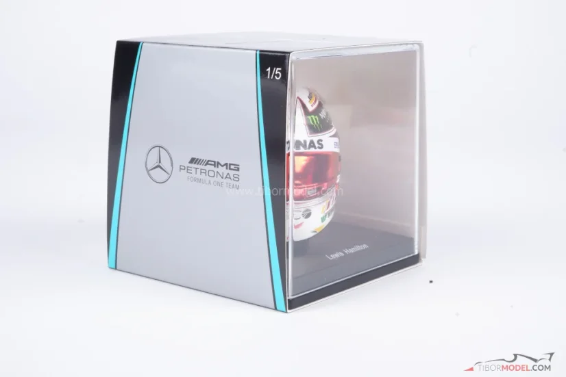 Lewis Hamilton 2018 World Champion, Mercedes helmet, 1:5 Spark