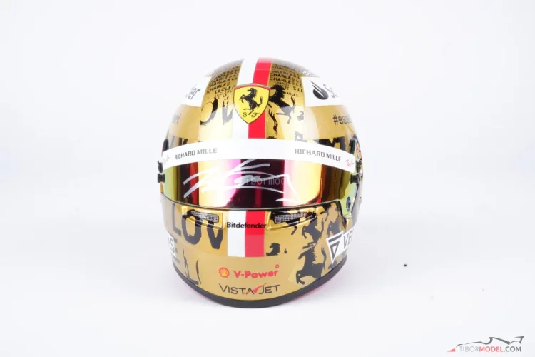 MINI HELMET 1/2 – CASQUE Charles Leclerc – Ferrari GP Brésil 2022