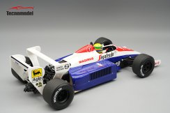 Toleman TG184 - Ayrton Senna (1984), British GP, with driver figurine 1:18 Tecnomodel