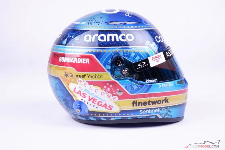 Fernando Alonso 2023 VC Las Vegas, Aston Martin prilba, 1:2 Bell