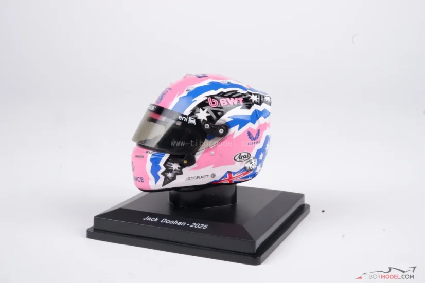 Jack Doohan 2025 mini helmet, Alpine, 1:5 Spark
