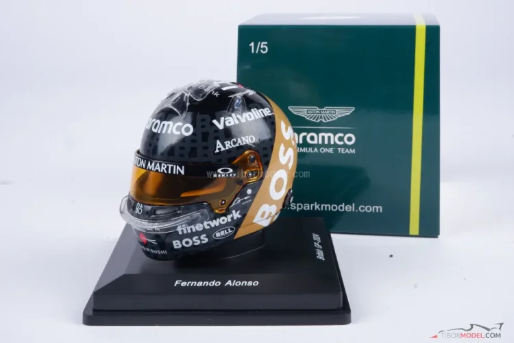 Fernando Alonso 2024 VC Veľkej Británie, Aston Martin prilba, 1:5 Spark