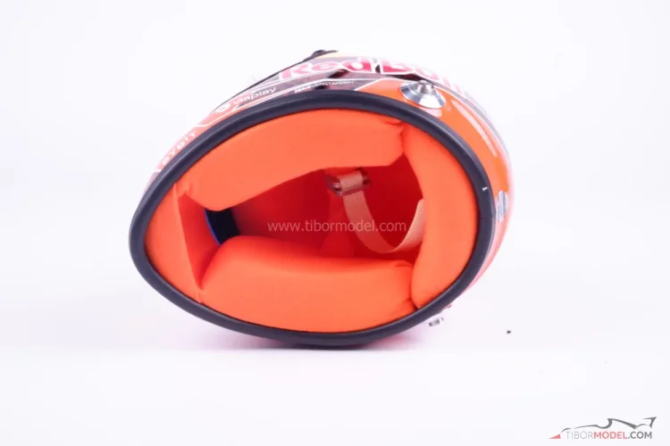 Max Verstappen 2024 orange tribute mini helmet, Red Bull, 1:2 Schuberth