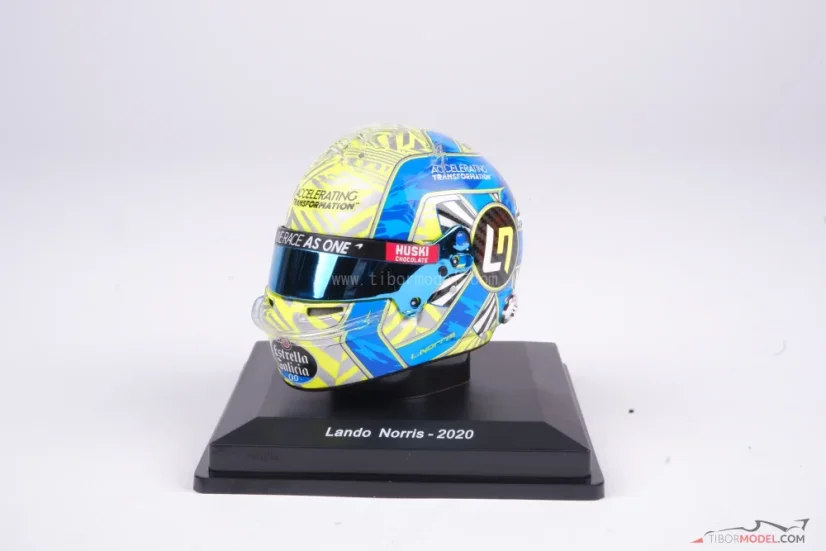 Lando Norris 2020 mini helmet, McLaren F1 Team, 1:5 Spark
