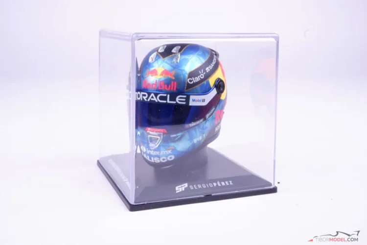 Helmet Sergio Perez, Red Bull 2022 Monaco, 1:4 | Tibormodel.com