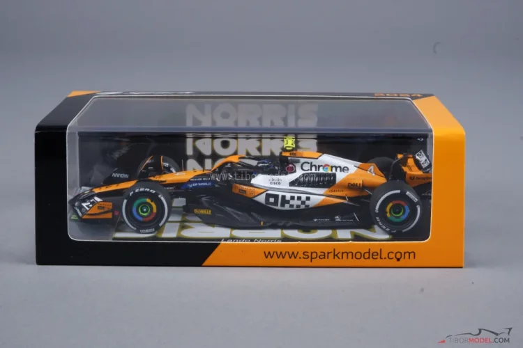 Model McLaren MCL38 Norris Singapore 2024, 1:43 Spark | Tibormodel.com