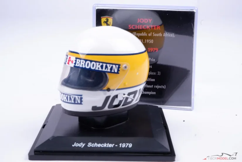 Jody Scheckter 1979 Ferrari helmet, World Champion, 1:5 Spark