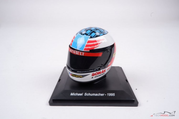 Michael Schumacher 1995 Benetton helmet, 1:5 Spark