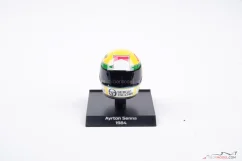 Ayrton Senna 1984 Toleman mini helmet, 1:10 Minichamps Ayrton Senna 1984 Toleman mini helmet, 1:10 Minichamps