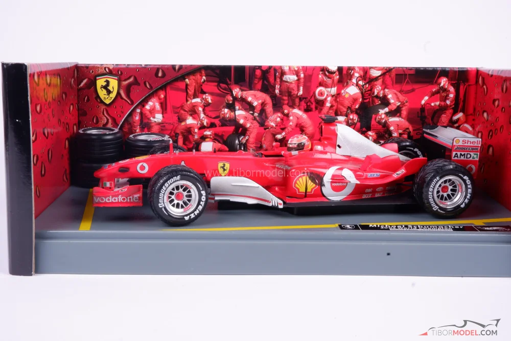 Model car Ferrari F2003-GA Schumacher 2003, 1:18 HW | Tibormodel.com