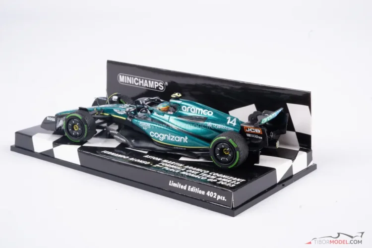 Aston Martin AMR23 - Fernando Alonso (2023), 2. místo Monako, 1:43 Minichamps