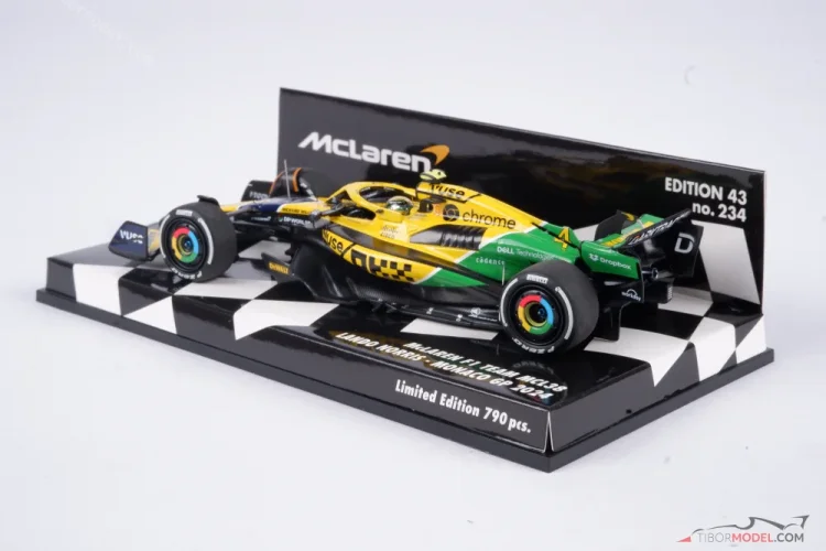 McLaren MCL38 - Lando Norris (2024), VC Monaka, 1:43 Minichamps McLaren MCL38 - Lando Norris (2024), VC Monaka, 1:43 Minichamps