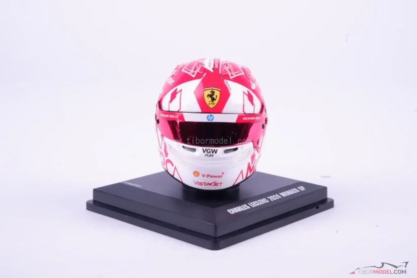 Charles Leclerc 2024 Monaco GP mini helmet, Ferrari, 1:5 Looksmart