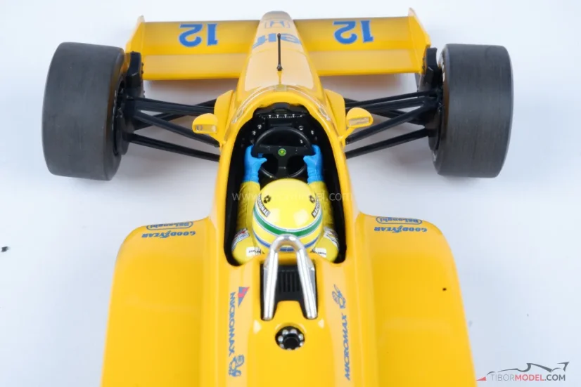 Lotus Honda 99T - Ayrton Senna (1987), 1st win at Monaco, dirty version, 1:18 Minichamps