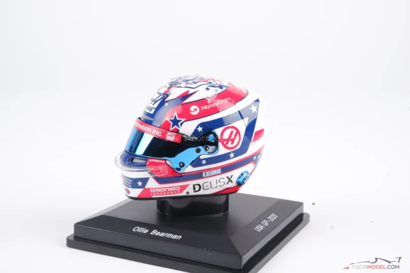Oliver Bearman 2025 VC USA mini prilba, Haas F1 Team, 1:5 Spark
