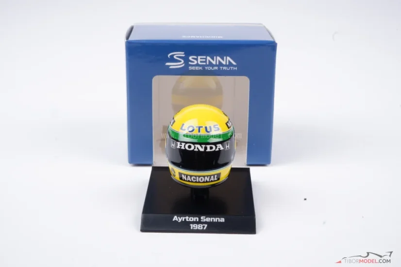 Ayrton Senna 1987 Lotus prilba, 1:10 Minichamps
