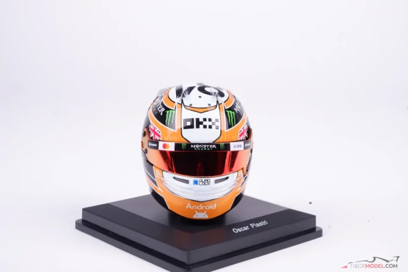 Oscar Piastri 2025 Monaco GP mini helmet, McLaren, 1:5 Spark
